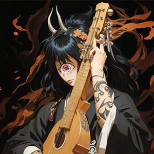 Nakime, the Upper Rank Four Demon