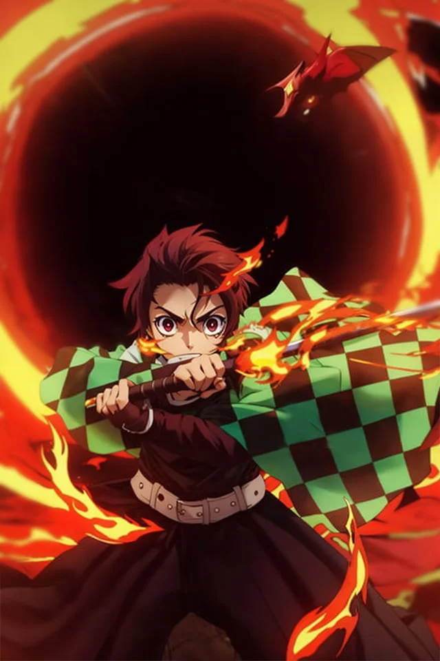 demon slayer tanjiro fan art wallpaper