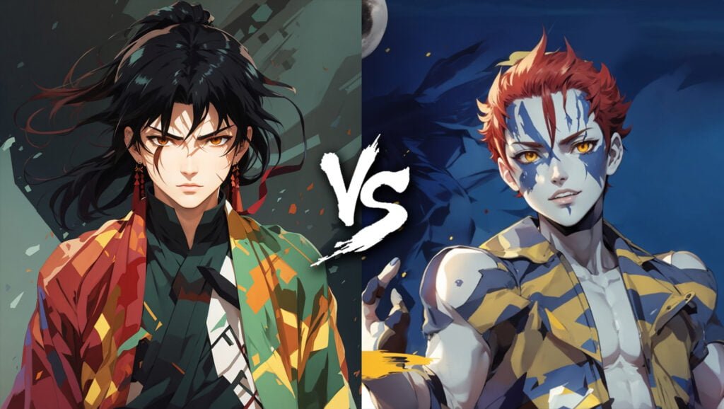 Giyu vs Akaza Demon Slayer