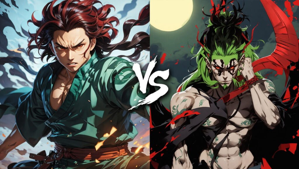 Tanjiro vs Gyutaro Demon Slayer