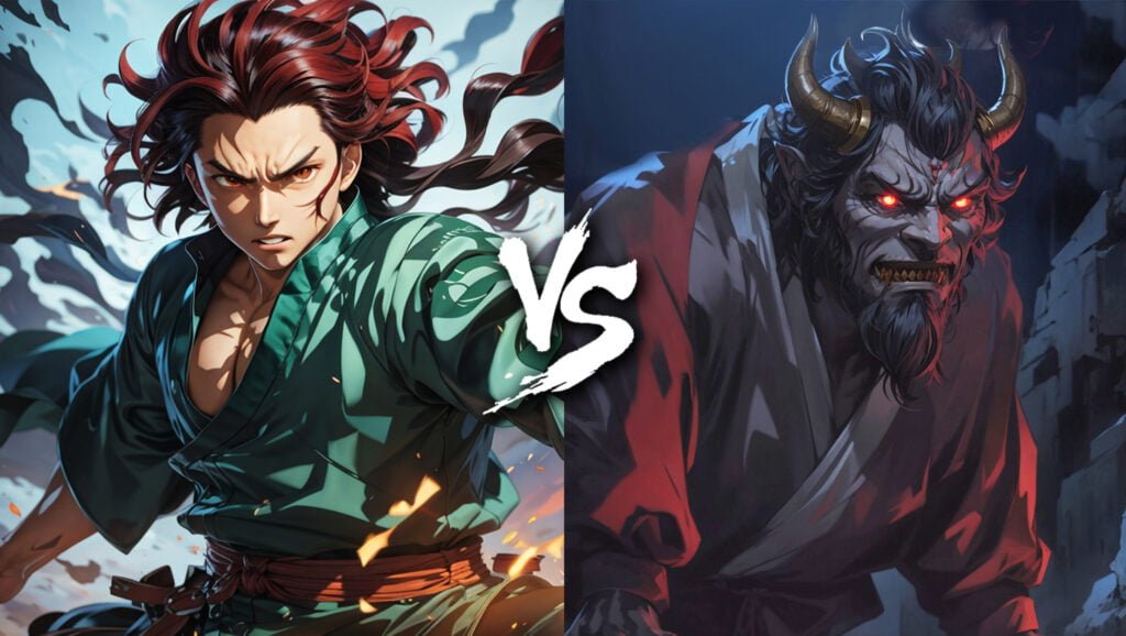 Tanjiro vs Hantengu Demon Slayer